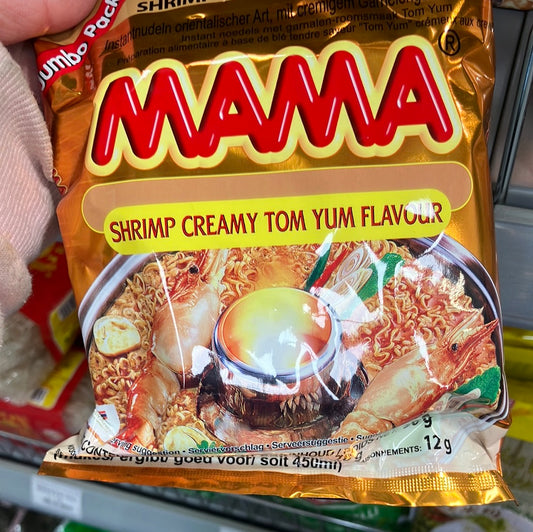 Mama Noodle Creamy Shrimp Tom Yum 90g / 媽媽冬陰公蝦面