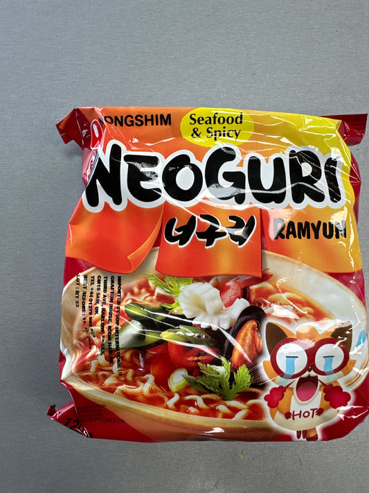 Nongshim Neoguri Seafood &Spicy Ramyun 海鮮拉麵(辣) 120g