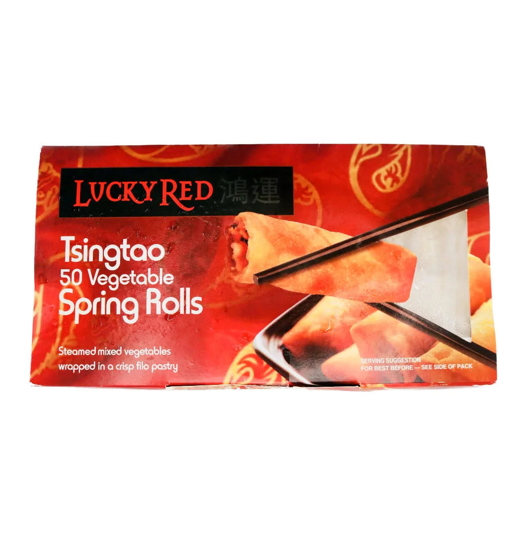 Lucky Red Tsingtao Vegetable Spring Rolls 鴻運素春卷 50pcs 750g