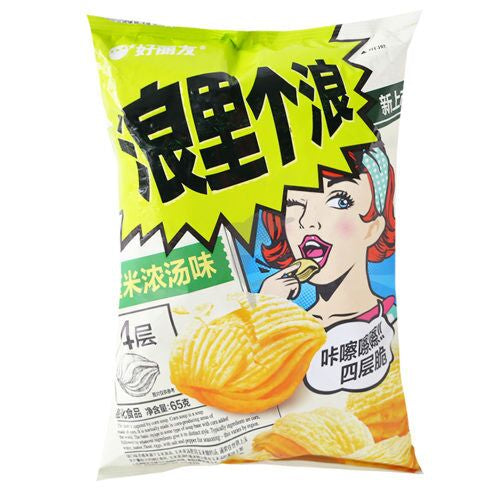 Corn Chips(Sweetcorn Soup Flv)好麗友 浪裡個浪 四層薯片-玉米濃湯味