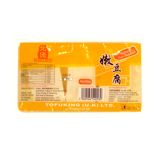 Tofu King Medium Firm Beancurd 600g /  北佬嫩豆腐