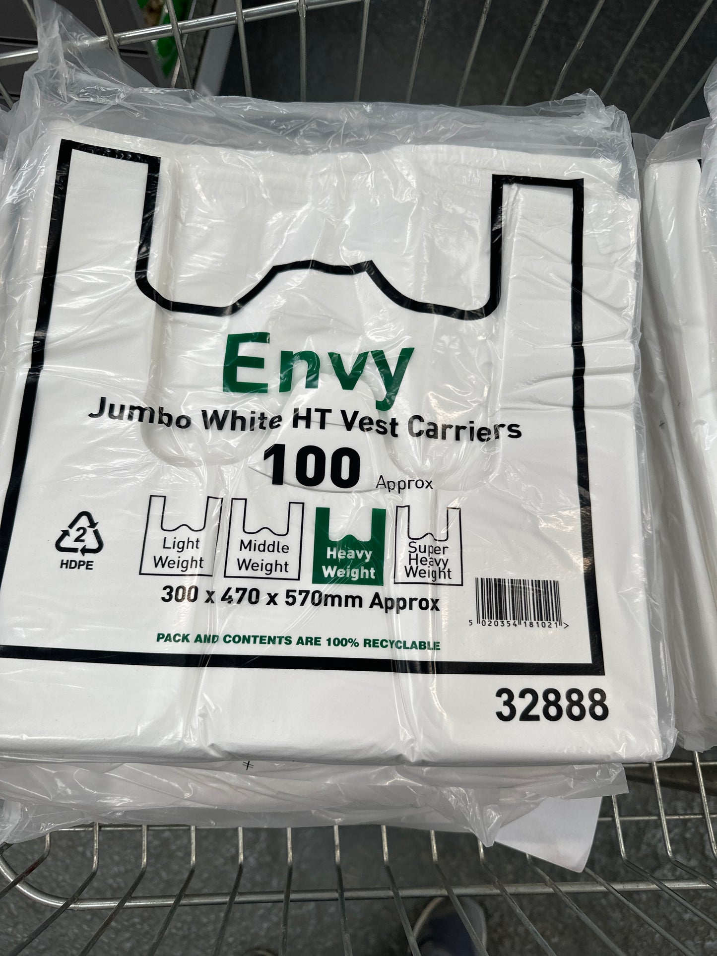 Envy jumbo white HT Vest Carries(Heavy Weight )