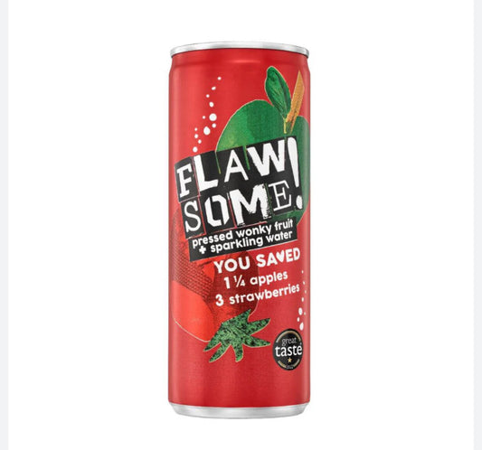 Flawsome! Drinks - Apple & Strawberry Lightly Sparkling Juice Drink 250ml / 蘋果&士多啤梨有汽水