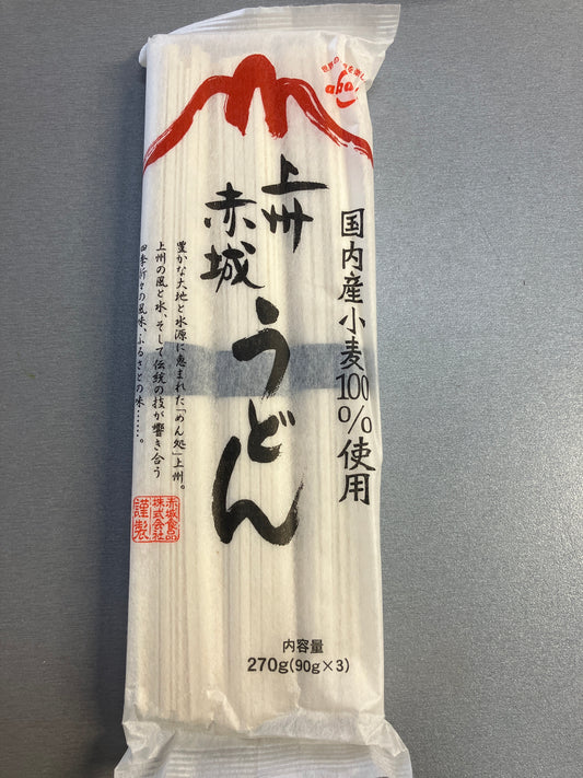 Akagi Dried Japanese Style Udon noodles 日本上州赤城乌冬面3份裝270g.