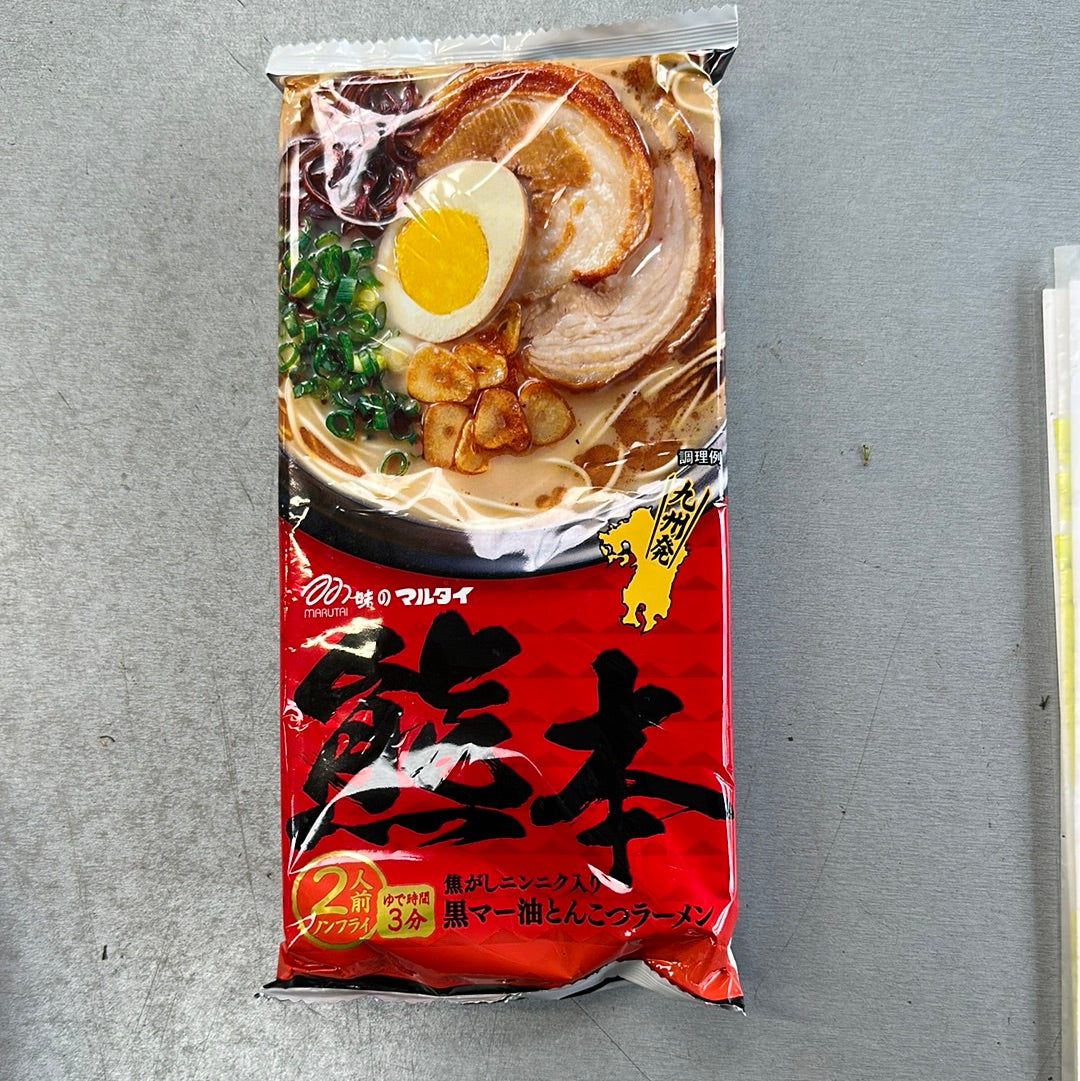 Marutai Kumamoto ramen 2P 熊本黑麻油豚骨風味拉麵(二人份)186g