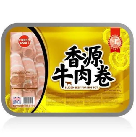 Freshasia Frozen Sliced Beef for Hot Pot 香源 牛肉卷 400g