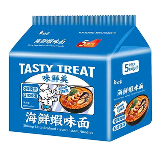 Baixiang Tasty Treat Instant Noodles - Seafood Soup Flavour (83g*5 Packs) 415g