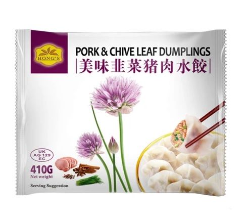 Hongs Pork and Chive Leaf Dumpling 韭菜猪肉水饺 410g