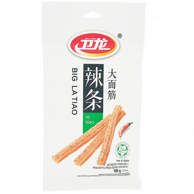 Weilong Delicious Big La Tiao Hot & Spicy 106g / 衛龍 大面筋辣條