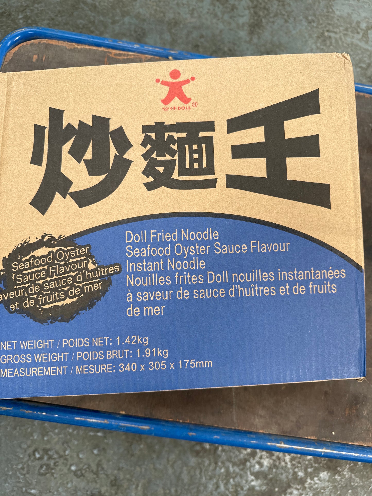 Doll Fried Noodle Seafood Oyster Flavour Instant Noodle case (118g x 12 )炒麵王-蠔油海鮮味