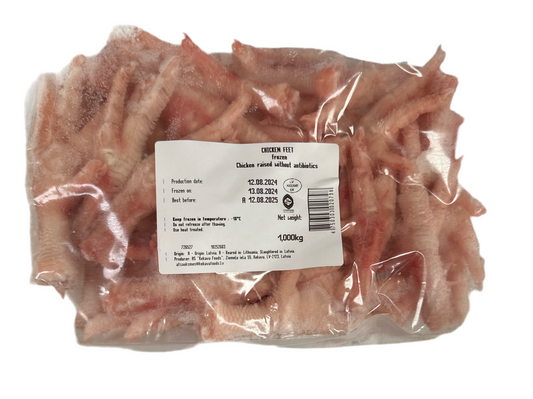 Frozen chicken feet 1kg 雞腳