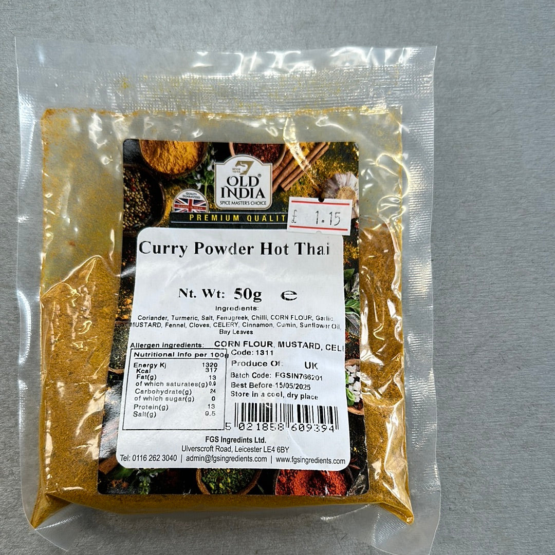 Old India Hot Thai Curry Powder 50g