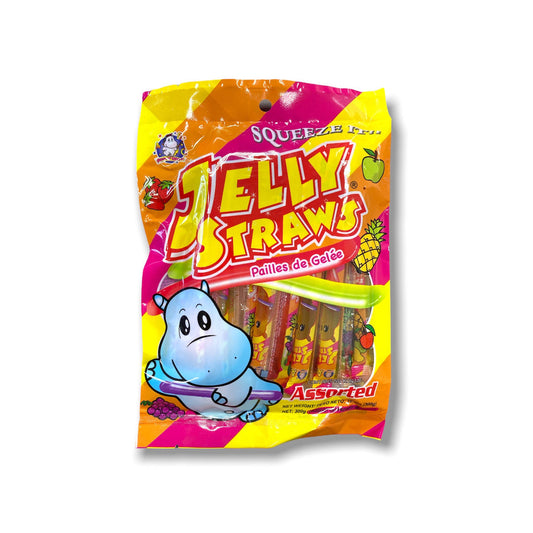 Funny Hippo Jelly Straws (Assorted Fruit Flavours) (綜合果凍條)300g