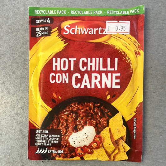 Schwartz Hot Chilli Con Carne 41g / 辣肉醬調味