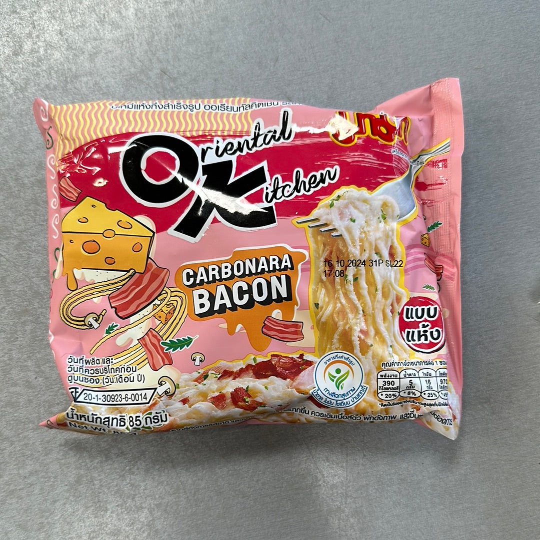 Mama, Oriental Kitchen, Instant Dried Noodles, Carbonara Bacon Flavor 85g