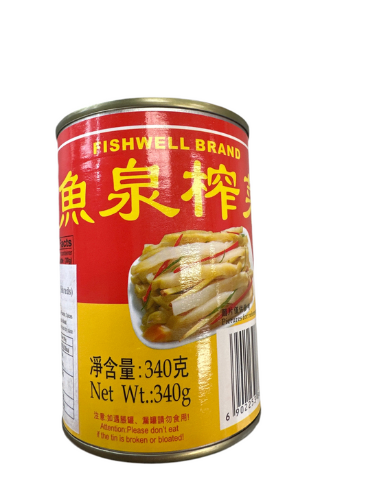 Fishwell Brand Sichuan Preserved Mustard Stem 魚泉榨菜絲340g