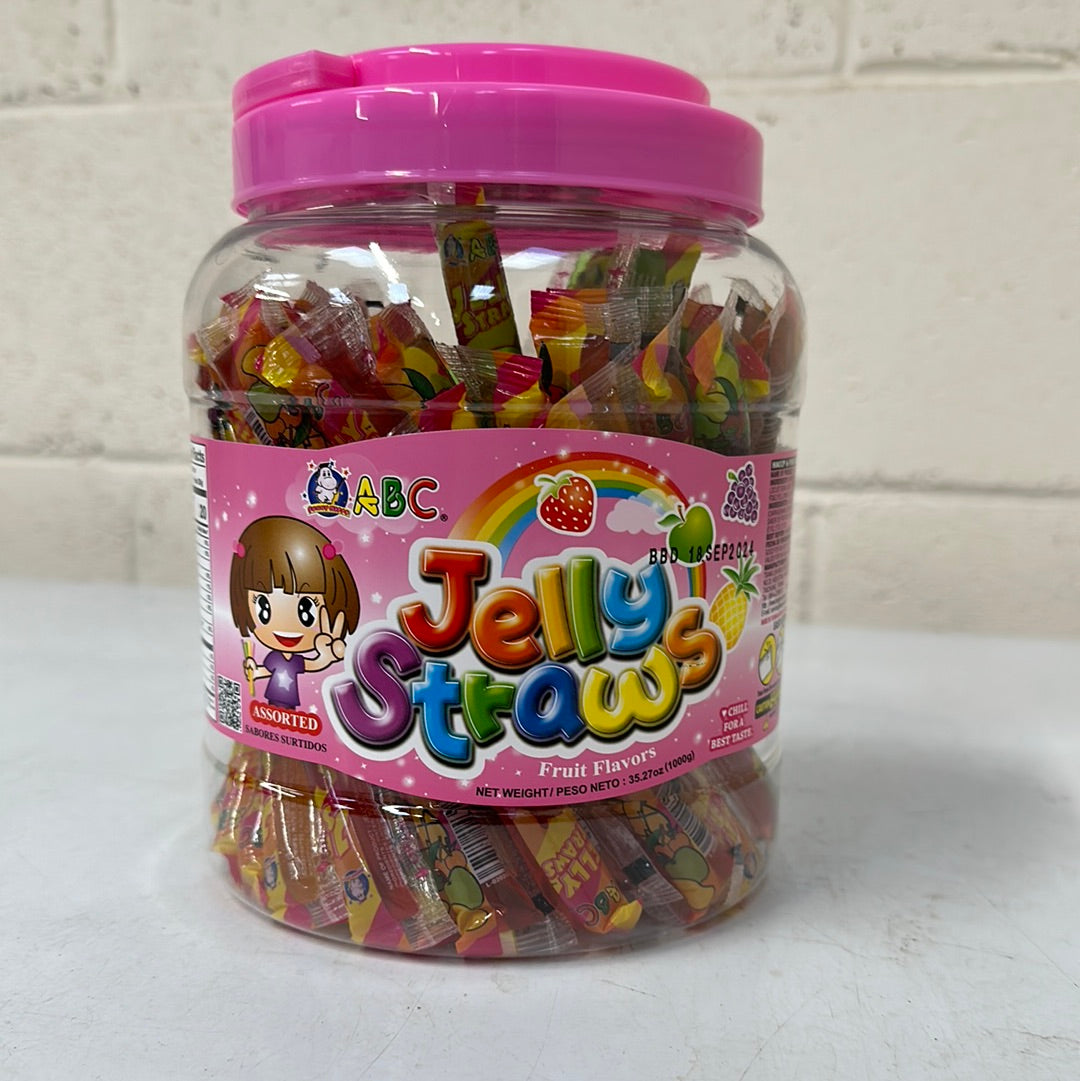 ABC Jelly Straws 1kg Bucket