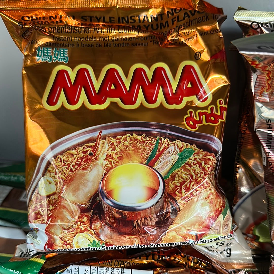 Mama Noodle Creamy Shrimp Tom Yum 55g  媽媽冬蔭功蝦味即食麵