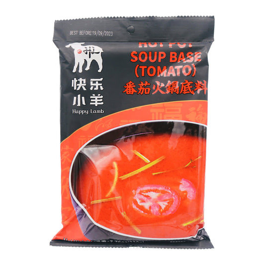 HAPPY LAMB HOTPOT SOUP BASE （Tomato )
快樂小羊火鍋底料 (蕃茄) 136g(reduced price)