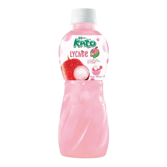 Kato lychee flavoured drink荔枝味飲料含椰果 320ml