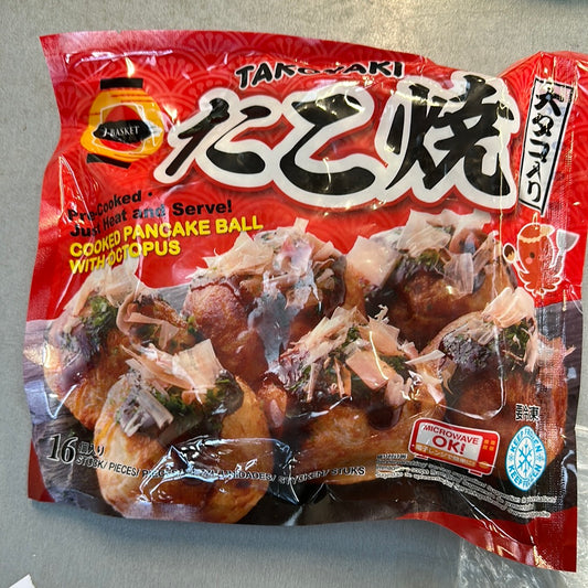 Frozen J-Basket Takoyaki Fried Octopus Balls 八爪魚丸 16個入