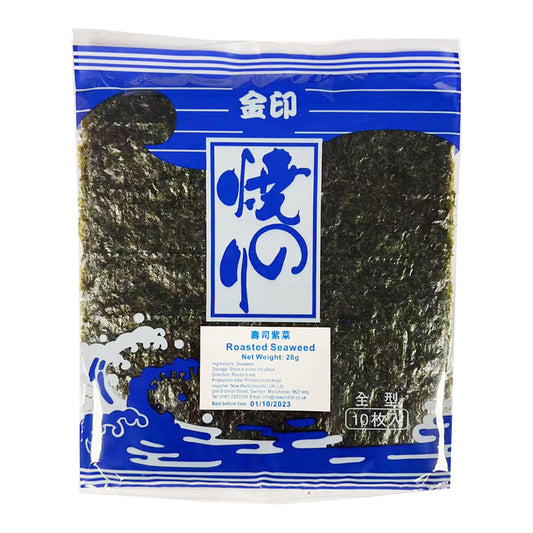 Jin Yin Roasted Seaweed 
金印壽司紫菜28g