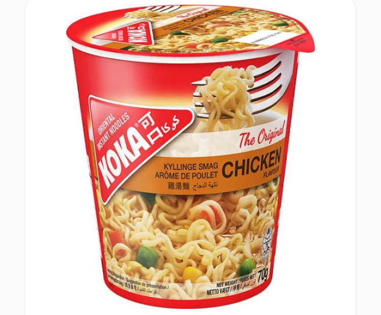 Koka instant noodles chicken flavour 70g / 可口雞味杯麵