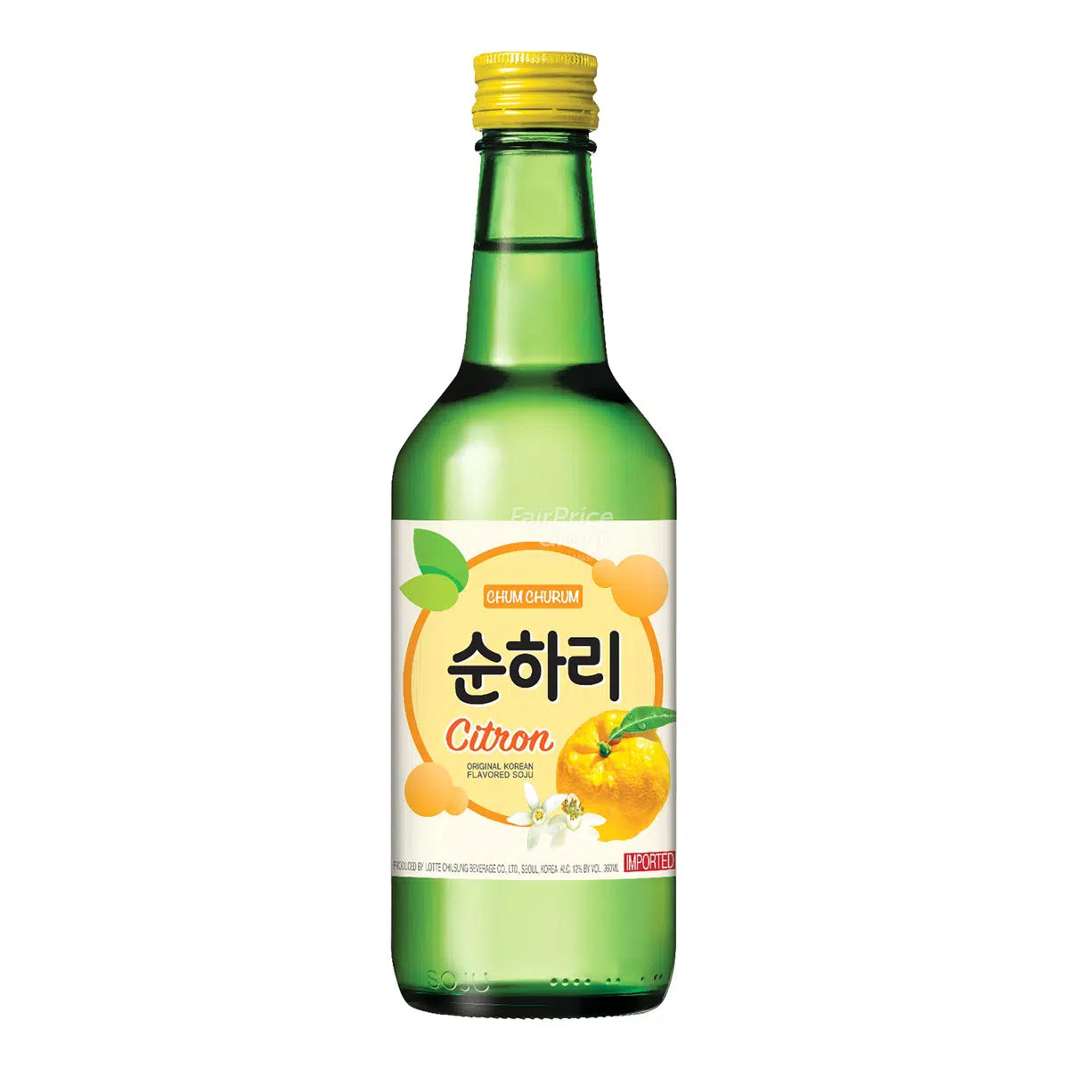 Lotte Chum Churum Soju – Citron Flv. 12% Alc 360ml 韓國柚子味燒酒