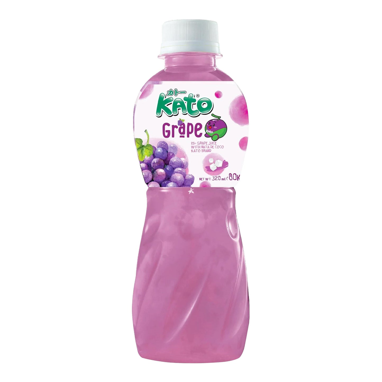 Kato grape flavoured drink 葡萄味飲料含椰果 320ml