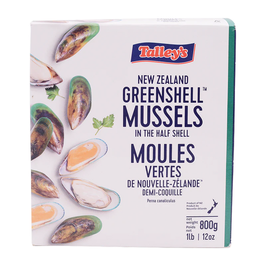 Talleys Greenshell Mussels 800g (Frozen) half shell