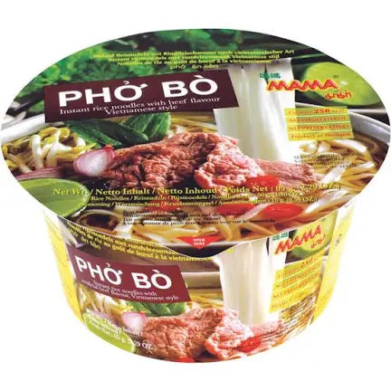 Mama Brand Instant Bowl PHO GA Rice Noodles With Artificial Beef Flavour Style 65g