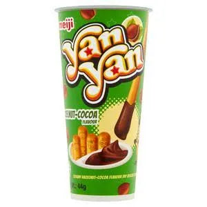 Meiji Yan Yan Chocolate + Hazelnut Double Dips 44g