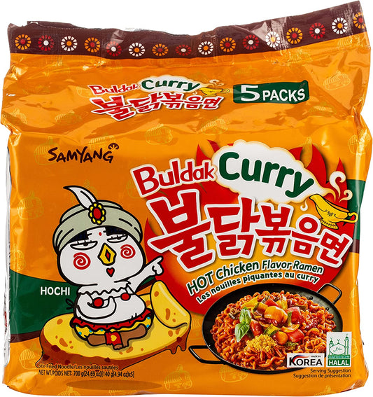 Samyang Hot Chicken Ramen CURRY (5 Packs) 三養辣雞肉味咖哩拌麵 五包