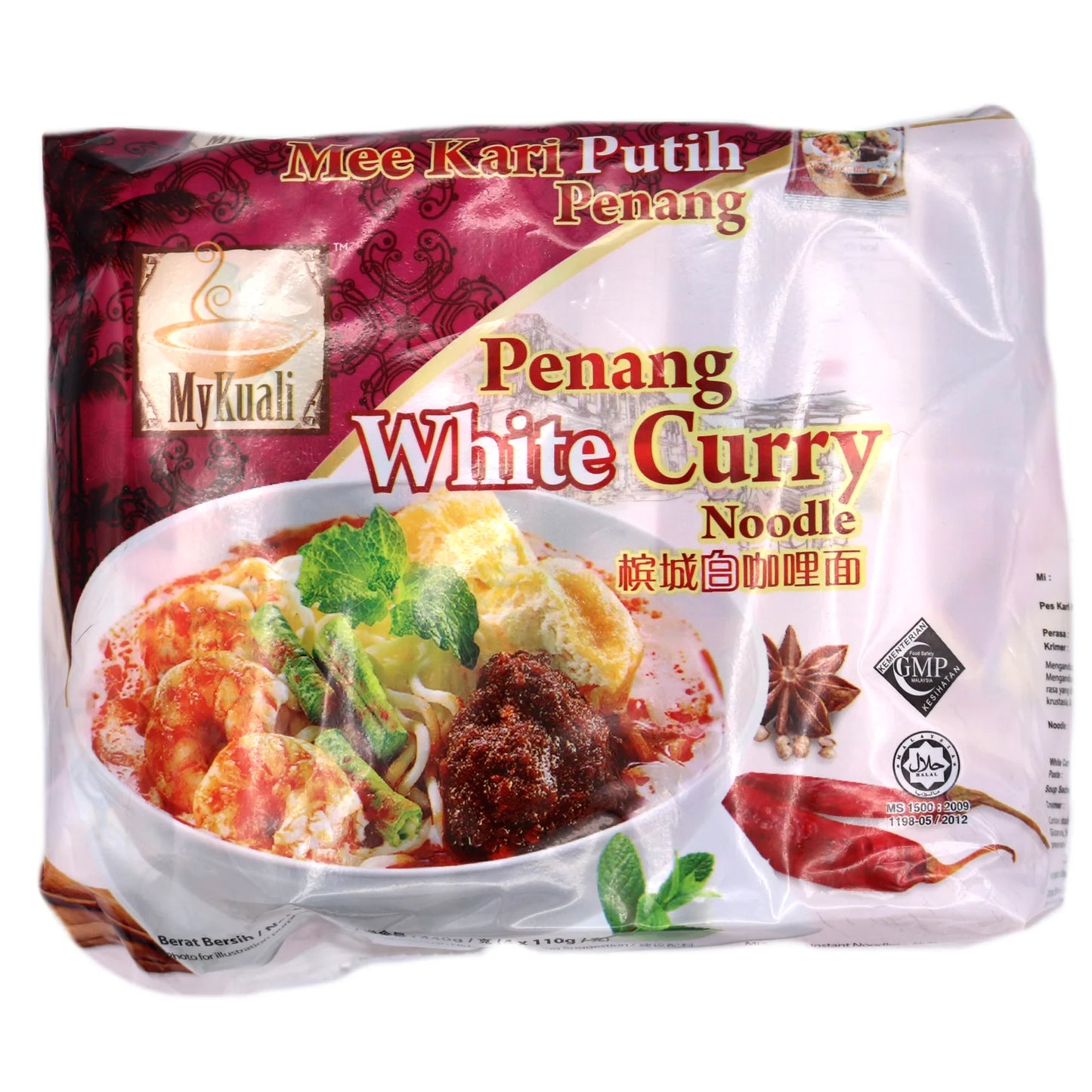 Mykuali Penang White Curry Noodle 4*110g(reduced price)