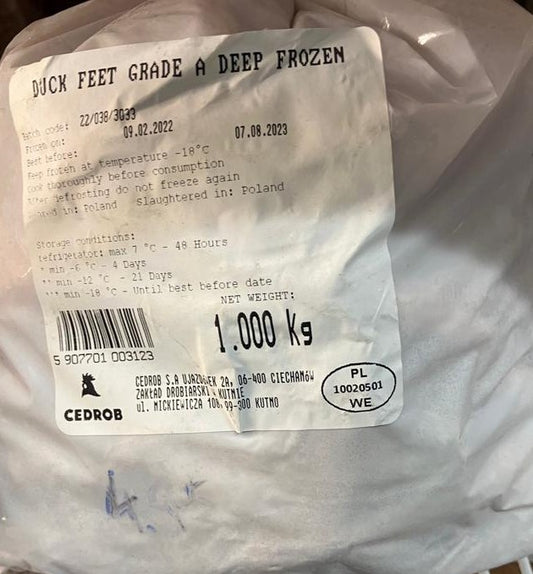 Frozen Duck Feet 1kg / 鴨腳