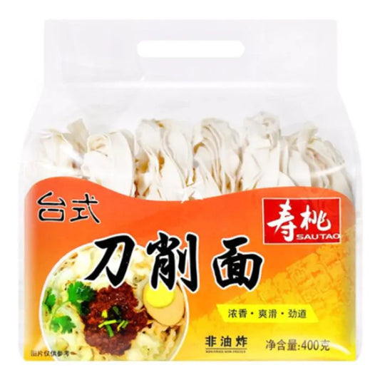 Sau Tao Taiwanese Style Sliced Noodle 壽桃台式刀削麵 400g