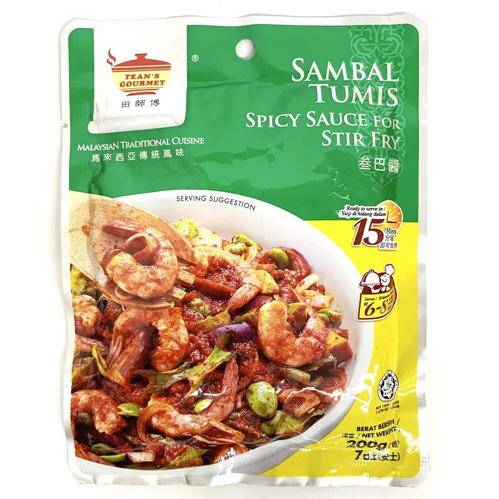 Tean's Gourmet Sambal Tumis Spicy Sauce for Stir Fry 田師傅 參巴醬 200g