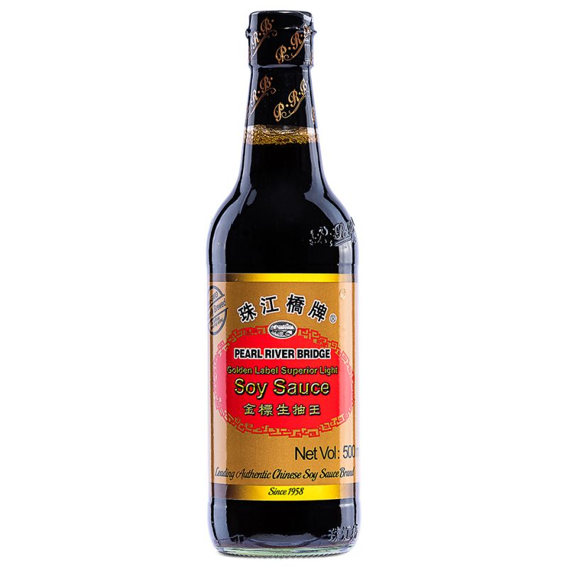 Pearl River Bridge Golden Label Superior Light Soy Sauce 500ml (Single) / 珠江橋牌 金標生抽王 (支)