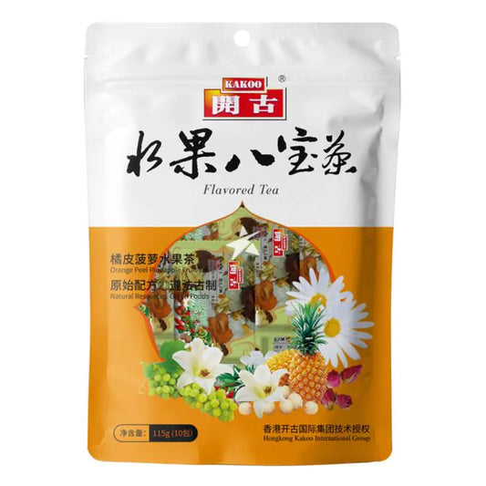 Kakoo Flavored Tea - Orange Peel Pineapple Fruit Tea 開古 水果八寶茶 橘皮菠蘿水果茶 115g