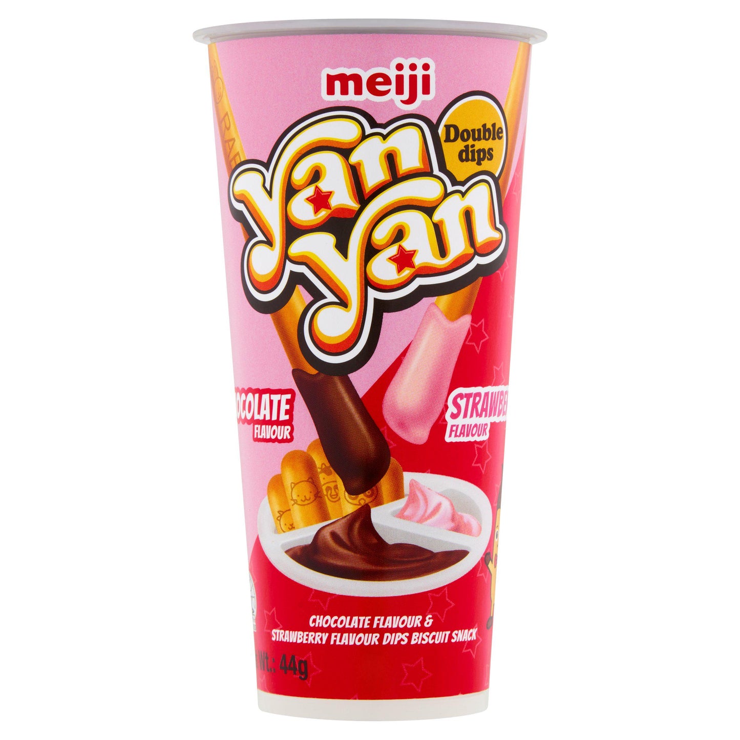 Meiji Yan Yan Chocolate + Strawberry Double Dips 44g