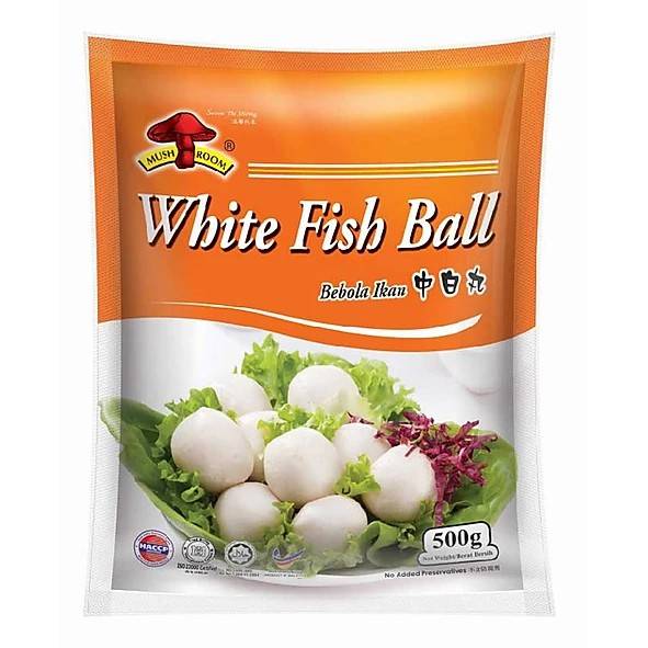 Mushroom Brand White Fish Ball 蘑菇牌 中白丸 500g