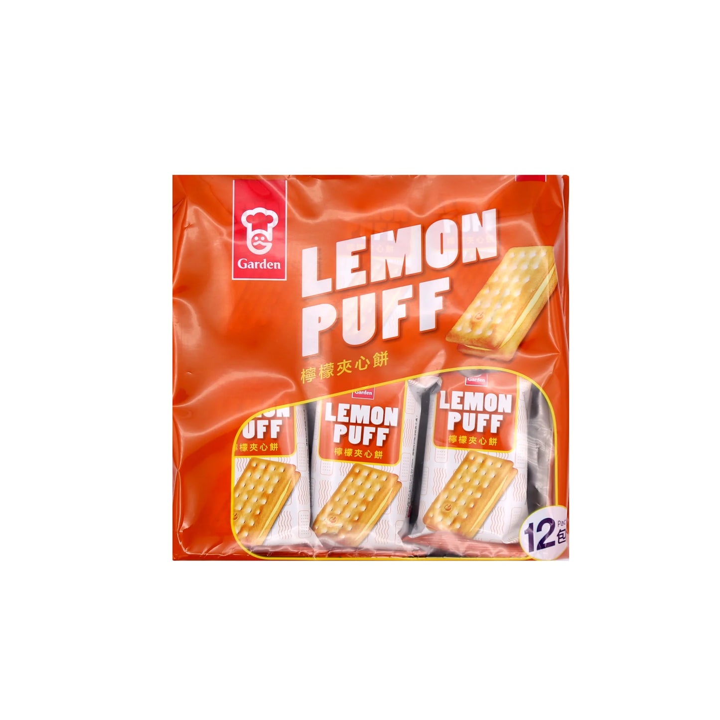 Garden Lemon Puff 12 packs 嘉頓 檸檬夾心餅 12包 288g