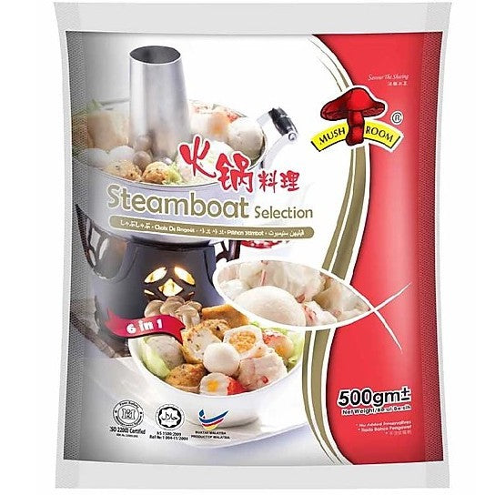 Mushroom Brand Mix Fish ball  6 in 1 蘑菇牌 火鍋料理 六合一 500g