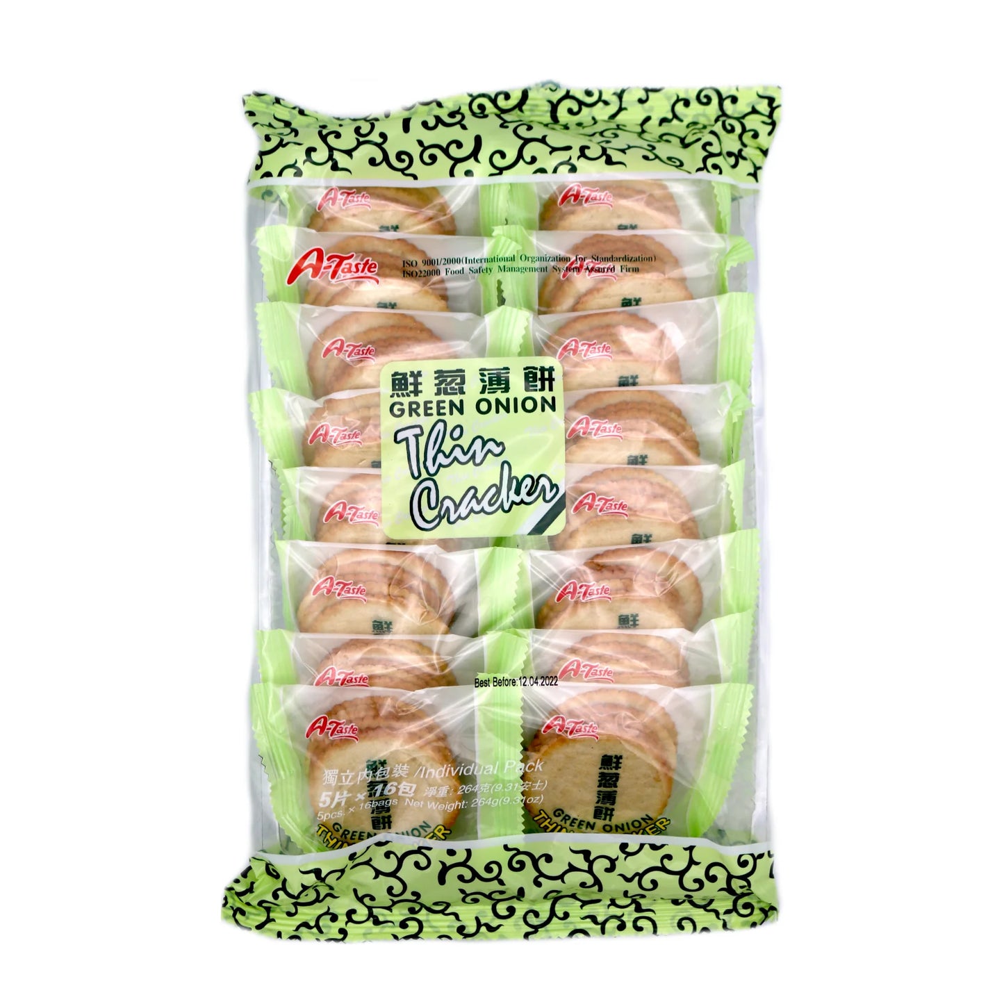 A-Taste Green Onion Thin Cracker 思朗 鮮蔥薄餅 264g