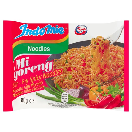 Indomie Instant Noodles Mi Goreng Stir-Fry Spicy Noodles 營多辣味炒麵 80g