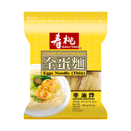 Sau Tao Egg Noodle (Thick) 壽桃全蛋麵 (粗) 454g