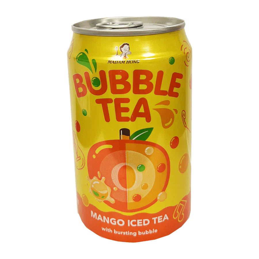 Madam Hong / Mango Iced Tea with Bursting Bubble / 芒果珍珠茶 / 320ml (Single)