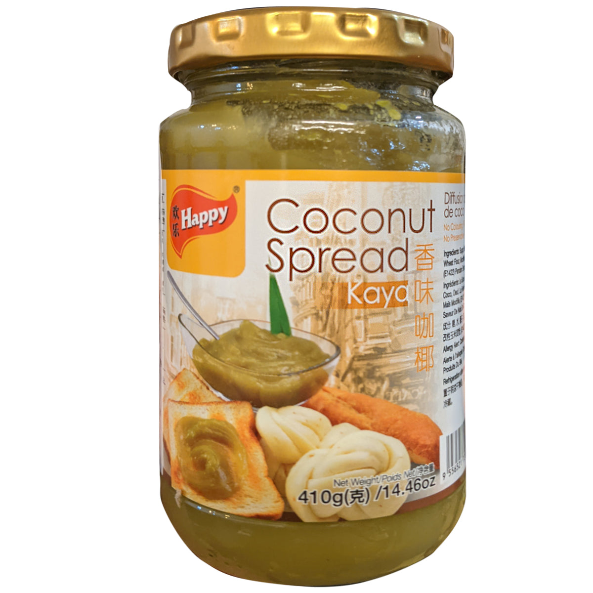 Happy Coconut Spread Kaya 歡樂牌 香味咖椰 410g