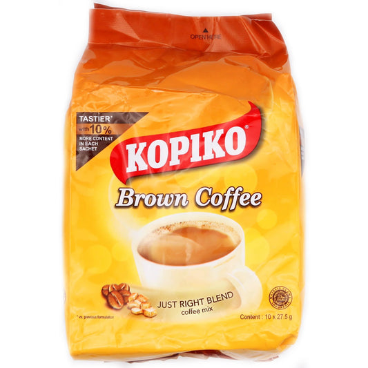 Kopiko Brown Coffee 10 packs 275g 三合一即溶黃糖咖啡