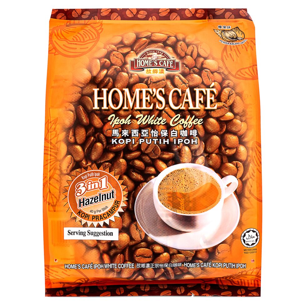 Home's Cafe Ipoh 3 in 1 Hazelnut White Coffee 15 packs 故鄉濃 3合1 怡保榛子白咖啡 15包 600g